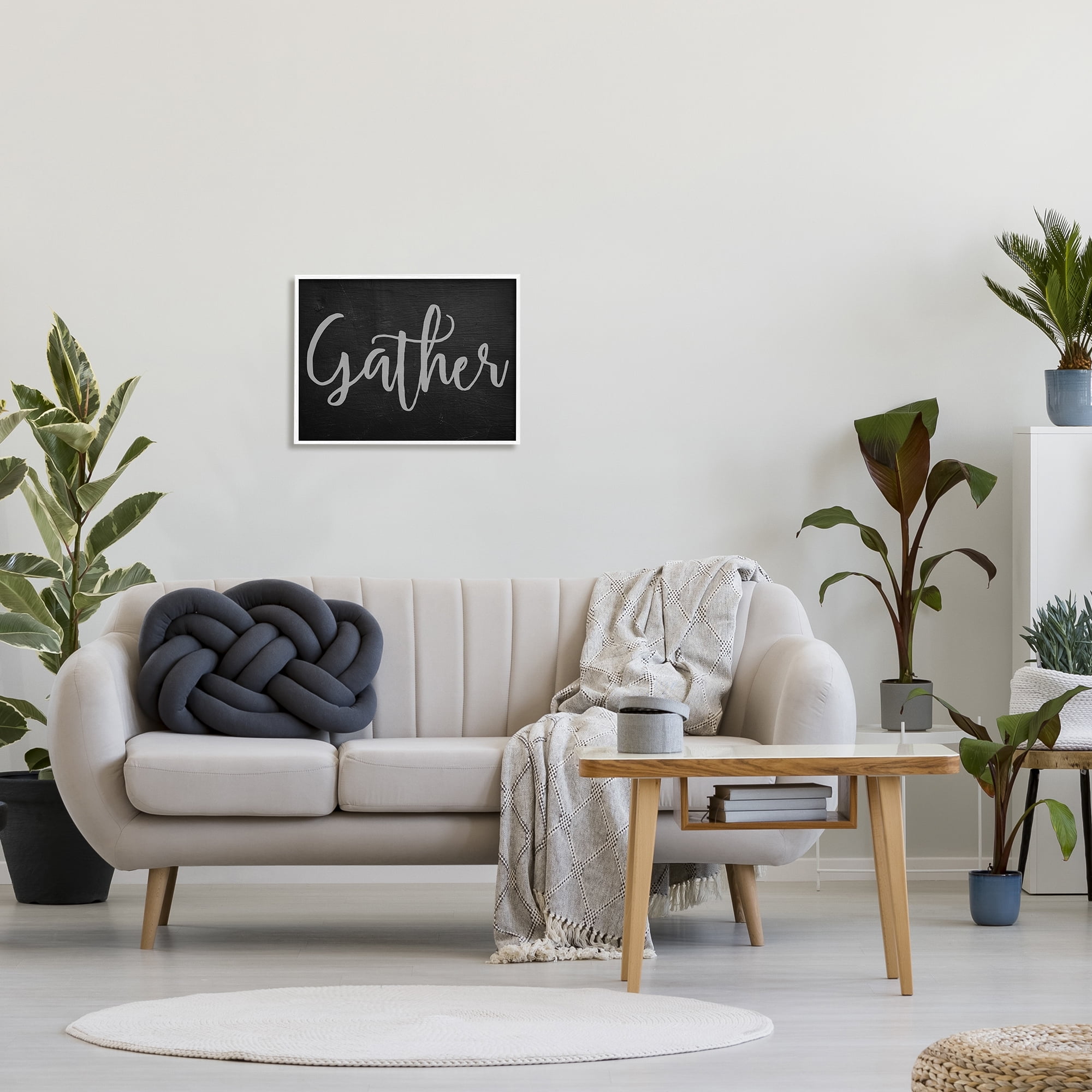 Stupell Industries Gather Black and Grey Typography, 16 x 20,Design by Daphne Polselli