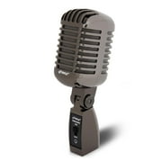 Pyle PDMICR68BK - Classic Retro Dynamic Vocal Microphone, Vintage Style Vocal Mic with 16' ft. XLR Cable (Black)