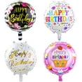 thumbnail image 3 of 50-Piece Happy Birthday Aluminum Foil Balloons - Colorful Helium Mylar Balloon Set for Birthday Party Decorations and Photo Props, 3 of 7