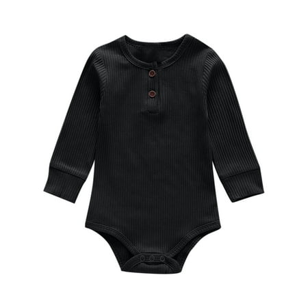 

Summer Savings Clearance 2023! PEZHADA Girls Romper Toddler Baby Autumn Baby Alphabet Solid Color Striped Romper Jumpsuit Black 12-18Months
