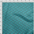 thumbnail image 4 of oneOone Cotton Jersey Teal Blue Fabric Floral Diy Clothing Quilting Fabric Print Fabric By Yard 58 Inch Wide, 4 of 5