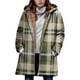 thumbnail image 1 of AUNVITO Women's Sherpa Lined Hooded Jacket Thick Fleece Long Sleeve Solid Color Loose Warm Winter Casual Coat, 1 of 5