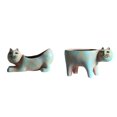 thumbnail image 1 of 2 macetas de cerámica con forma de gato y suculentas, con diseño de animales de dibujos animados, para cactus., 1 of 8
