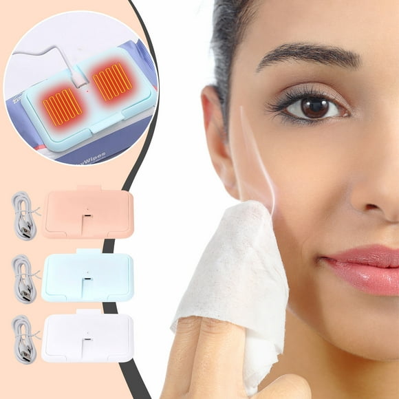 Fiudx Calentador de Toallitas Húmedas para Bebé, Control de Temperatura Constante, Puerto Usb, Portátil para Viajes En Familia, Efecto Hidratante Cálido, Adaptador para Coche Incluido, Compatibilidad