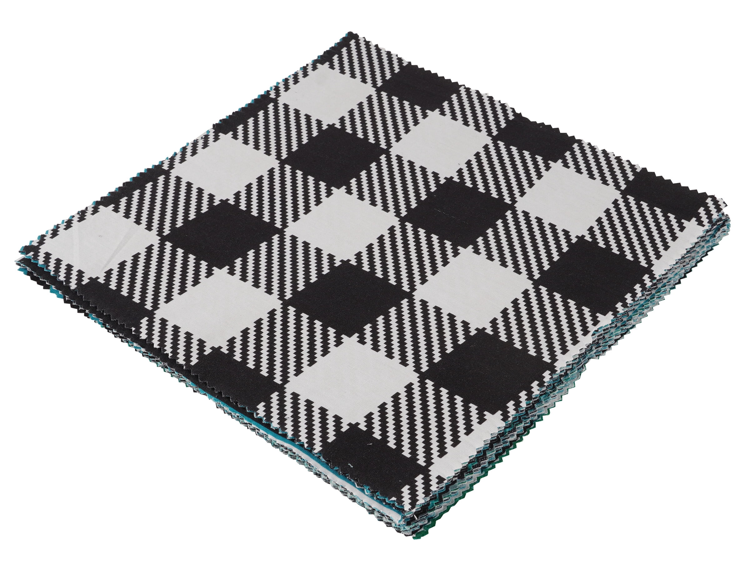 Soimoi Check Print&nbsp;Precut 10-inch Cotton&nbsp;Fabric&nbsp;Quilting&nbsp;Squares&nbsp;Charm Pack DIY Patchwork Sewing Craft-White