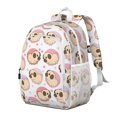 thumbnail image 2 of Cartoon Pug Dog Backpack for School,Cute School Bag,Schoolbag with Adjustable Shoulder Straps & Padded Back,15"x11.42"x5.5", 2 of 6