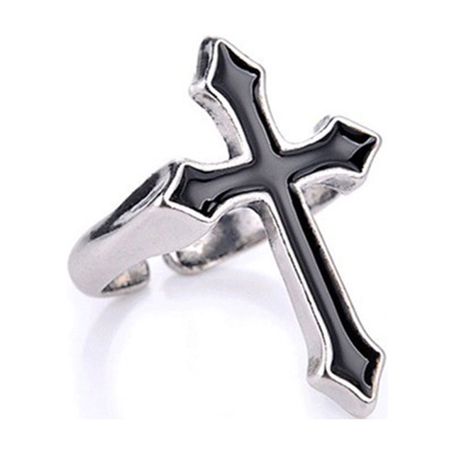 ZheElen Ring Black Durable Finger Rings Oiling Process Sturdy Simple Waterproof Jewelry Men Birthday Festival