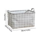 thumbnail image 3 of Grandes cuadrados Caja de almacenamiento de telas Cesta plegable de ropa sucia con asas 38x26x23cm | Cesta organizadora transpirable para juguetes Ropa Estanterías Armarios Negro Gris Blanco, 3 of 6