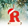 thumbnail image 3 of LSLJS 5Pcs Christmas Ornaments 26 Letters Christmas Decorations Hanging Gifts for Christmas Tree, Decorative Hanging Xmas Alphabet Letters for Christmas Tree DIY Crafts (Christmas Hat Style), 3 of 5