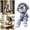 Blue, variant on 7.68IN Astronaut Sculpture Figurine, Resin Astronaut Statue with Mirror , Modern Home Decor Ornament for Desktop Shelf