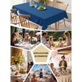 thumbnail image 5 of Pure Navy Blue Table Cloth, Simple Solid Color Waterproof Tablecloth for Square Tables, Reusable Washable Fabric Table Cover for Restaurant Kitchen Dining Tables 54"x54", 5 of 6