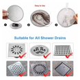 thumbnail image 4 of Shower Drain Filter, Stainless Steel Shower Grid, Grey, 12*12cm, 4 of 5