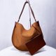 thumbnail image 2 of Bolsos vintage de gamuza sintética finos para mujer, bolso de mano de diseñador de lujo, novedad 2024, con ribete trenzado y bolsillo para tarjetas, para el hombro debajo del brazo, 2 of 5