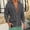 Gray, variant on Men's Casual Stylish Short Sleeve Button-Up Solid Shirt Cotton Beach Shirts V-Neck Casual Button T-shirt Khaki M