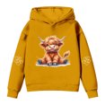 thumbnail image 3 of WAYUTE Girls Sweatshirts Cute Cow Print Hooded Sweatshirt for Boys Soft Casual Pullover with Pocket, 3 of 6