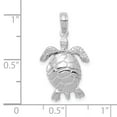 thumbnail image 3 of 10k White Gold 3-D Moveable Turtle Pendant 10C2545W, 3 of 3