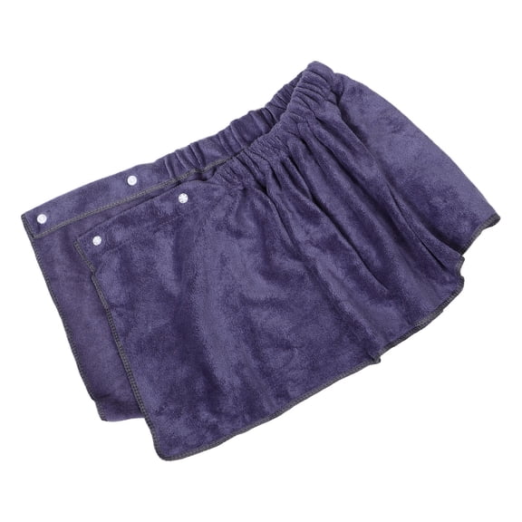 ULTNICE Mens Wearable Bathrobe Grey Fleece Towel Skirt Shower Wraps for Bathing