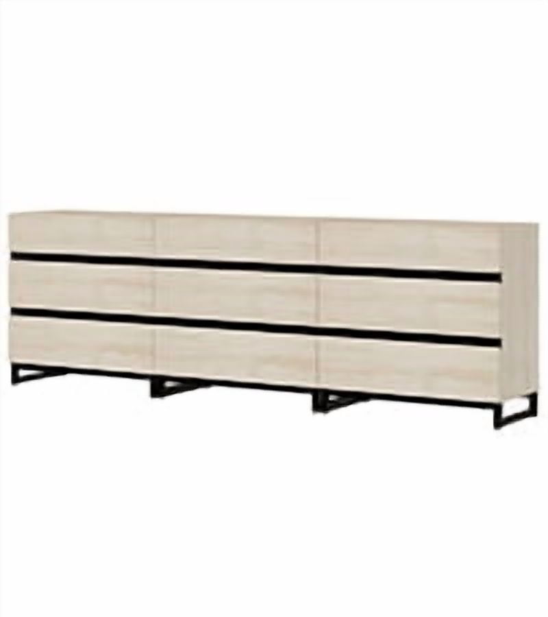 WAMPAT Dresser for Bedroom, Closet Organizers and Storage with 9 Drawers, Chest of Drawers with Metal Base, Wooden Modern Dresser for Living Room, Bedroom, Entryway, Light Oak