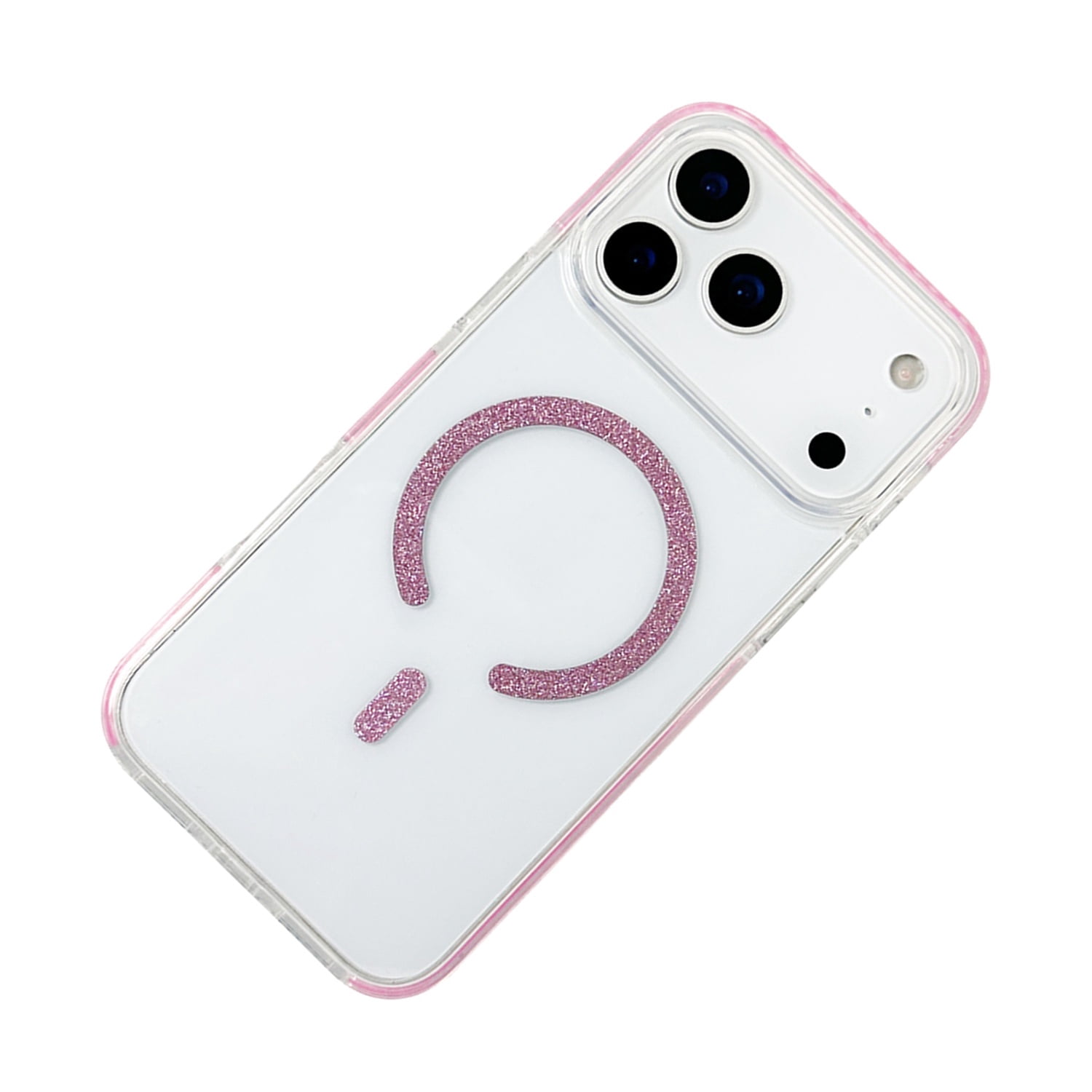 Transparent Gloss Finish Bumper Case with MagSafe for iPhone 17 Pro Max - Pink