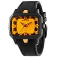 thumbnail image 1 of PL-13838JPB-04 Men's Hydro Orange Dial Silicon Strap Black IP Aluminum Watch, 1 of 1