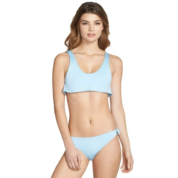 Zinke Women's Ryder Cropped Bikini Top, Small, Crystal Blue