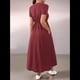 thumbnail image 5 of Vestido Informal de Corta para Mujer, con Bolsillos, Color Vino Tinto XXL, 5 of 8