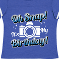thumbnail image 4 of Inktastic Oh Snap Its My Birthday with Camera and Sparkles White Boys or Girls Toddler T-Shirt, 4 of 5