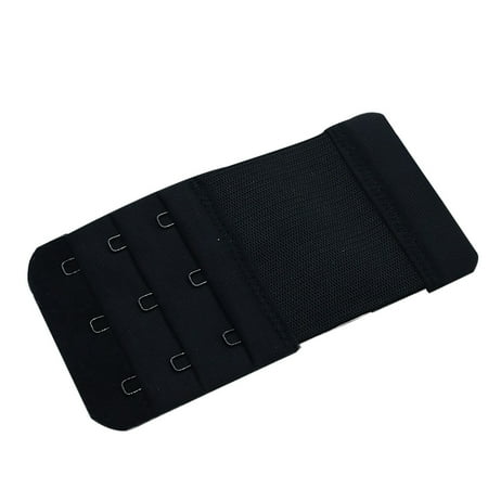 

15Pcs Women Bra Soft Extender Polyester Flexible Bra Extension Strap Hook 5.7cm 3 Row 3 Row Hook Black