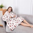 thumbnail image 5 of Oversized Wearable Blanket Hoodie,Pink Christmas Tree Pattern Sherpa Blanket Hoodie with Super Pockets,Super Warm Fuzzy Pullover for Women & Men, 5 of 6