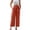 Red, variant on Palazzo Pants for Women 2026 Casual Cotton Linen Elastic High Waist Wide Straight Leg Flowy Cropped Pants with Pockets