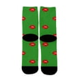 thumbnail image 4 of ZHOUCHANKIDS Men's Valentine's Day Socks - Romantic Print, Soft Bamboo & Moisture-Wicking, Anti- & Breathable, Ideal for Casual or Dress Shoes, Valentineâs Gift for Boyfriend Green One Size, 4 of 5