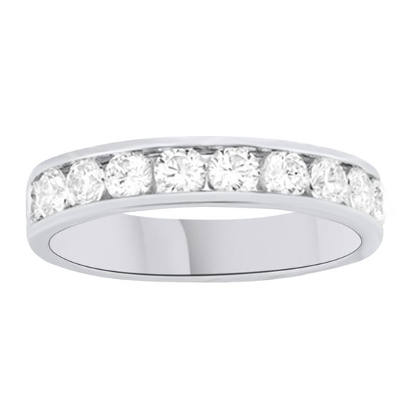 AFFY White Natural Diamond Anniversary Ring In 14k White Gold (0.5 Cttw)