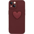thumbnail image 7 of Case for iPhone 13, Cute Pattern Soft TPU Case for Girls Women, Camera Hole Protective Case for iPhone 13 (6.1 inch), Red Heart, 7 of 7