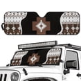 thumbnail image 2 of HUIACONG Western Aztec Sun Shade Windshield Compatible with Jeep Wrangler JK JL Windshield Shade Heat Shield Windshield Cover Bolck UV Rays & Protect Car Interior, 2 of 6