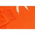 thumbnail image 2 of Men’s Neon High Visibility Sweater Pullover & Zipper Hoodie Fleece Sweatshirt (Neon Orange/White Drawstring Pullover, 4XL), 2 of 2