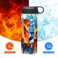 thumbnail image 6 of Easygdp Colorful Paint Print 18oz Sports Insulated Kettle With Straw Insulated Water Bottle For Running Hiking Cycling Climbing Man'S Womens Sports Water Bottle, 6 of 8