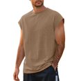 thumbnail image 6 of Blekii Men's Muscle Tank Top Workout Gym Athletic T Shirt Casual Cap Sleeve Summer Top Khaki 2Xl, 6 of 10