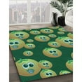 thumbnail image 3 of Ahgly Company Machine Washable Indoor Round Transitional Green Area Rugs, 7' Round, 3 of 7