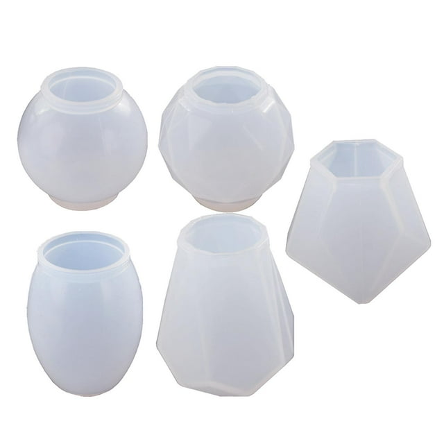 Molde de silicona para tapones de botellas de vino, 5 piezas, hecho a mano, de resina cristalina 5 moldes de silicona.