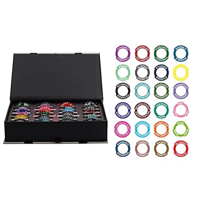 Anillos de condición mejorados 96 PCS Marcadores de efecto de estado en 24 condiciones y h