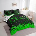 thumbnail image 3 of Manfei Female Men Abstract Gamepads Twin Bedding Sets 7-Piece,Geometric Plaid Bedding Comforter Set Microfiber,Video Game Breathable Sheet Sets,Ultra Soft Home Decor,Reversible, 3 of 8
