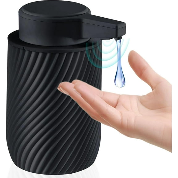 Automatic Soap Dispenser, 9oz Touchless Dish Hand Soap Dispenser Rechargeable with 3 Adjustable Soap Levels for Bathroom Kitchen Black