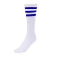 thumbnail image 3 of Calcetines de Piernas de Fútbol de Mujeres Estiramiento Más de Protección , S + StripedC S blanco + rayas C DYNWAVEMX Calcetines altos de la rodilla, 3 of 8