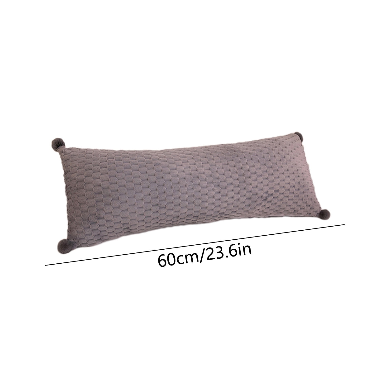 HengDidi Extra Soft Velvet Long Body Pillow for Side Sleepers Leg Support 60cm with Pillowcase and Insert Sofa Bedroom Companion Comfort Hug Gray Blue Pink Lavender Cozy Relaxation