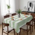 thumbnail image 6 of Sage Green Striped Table Cloth Waterproof Tablecloths, Farmhouse Vintage Stripes Tablecloth Dining Table Cover for Kitchen Party Tabletop Outdoor, Rectangle Tablecloth 52x70 Inch, 6 of 9