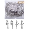 thumbnail image 4 of Curtain Hooks Metal Curtain Header Tape Drapery Hooks for curtains 2.9x1.2cm (100 Pack silver), 4 of 4