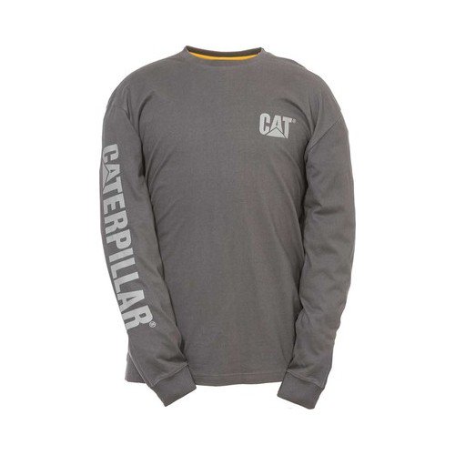 Men's Caterpillar Trademark Banner Long Sleeve Tee