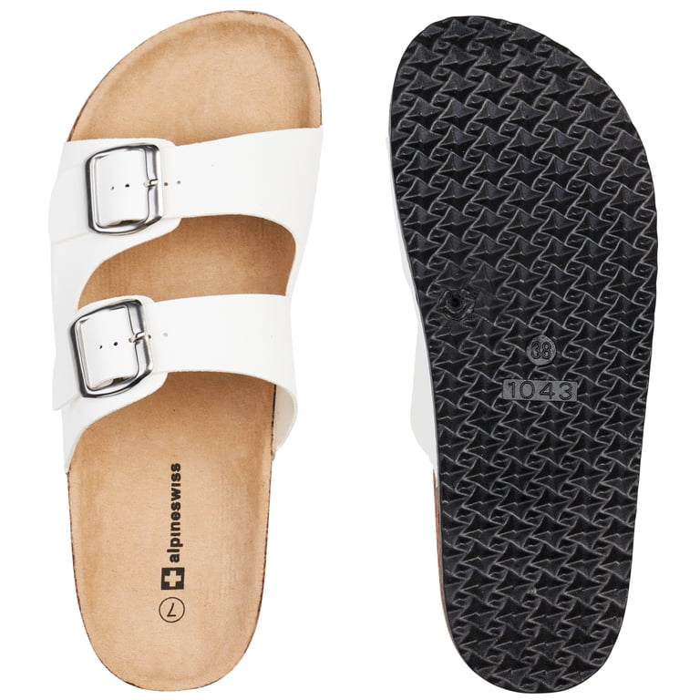 Alpine Swiss Womens Double Strap Contour Sandals Slip on  display picture 2