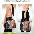 thumbnail image 4 of FORMRS Womens Corduroy Tote Bag Crossbody Shoulder Handbag with Pocket, Colorful Black, 4 of 7
