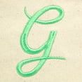 thumbnail image 3 of DALIX Women's Monogram Shopping Tote Bag Personalized Ballent Mint Green Zippered Letter G, 3 of 8